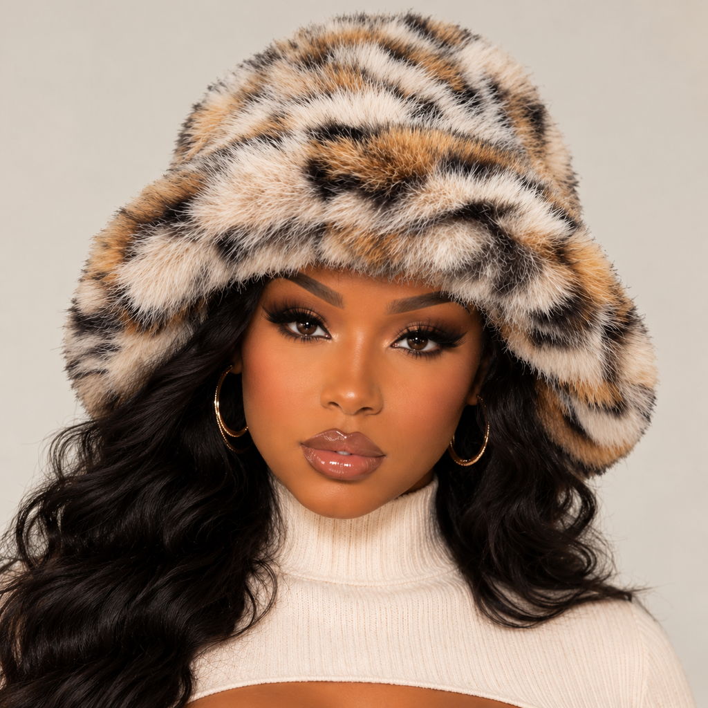 Leopard Fur Bucket Hat