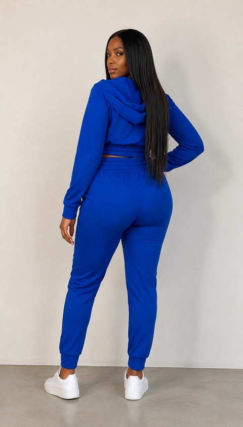 F.Terry Zip Down Jacket & Pants Set