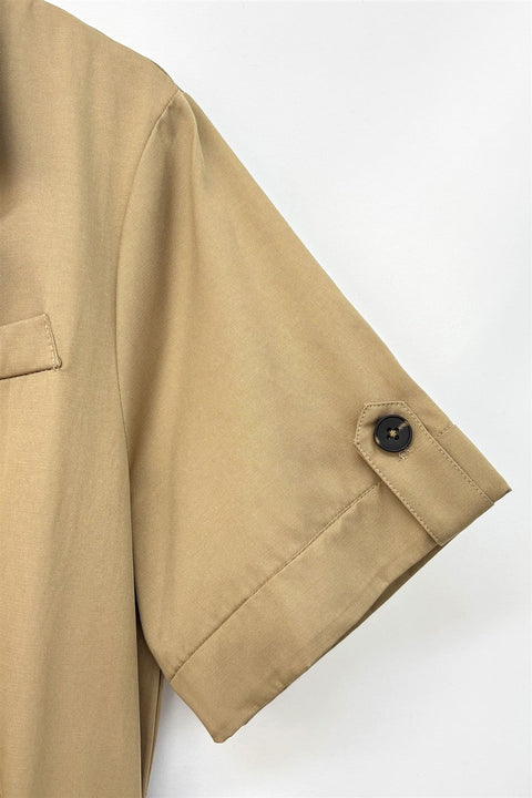Trench Style Belted Jumpsuit