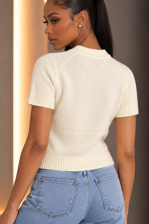 Knit Top With Scarf