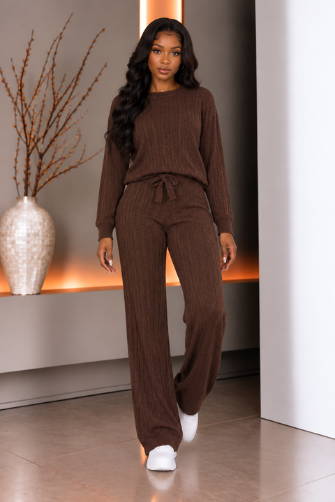 Sweater Top & Long Pants Set