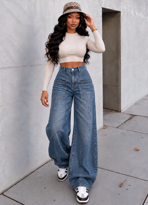 Washed Barrel Jeans