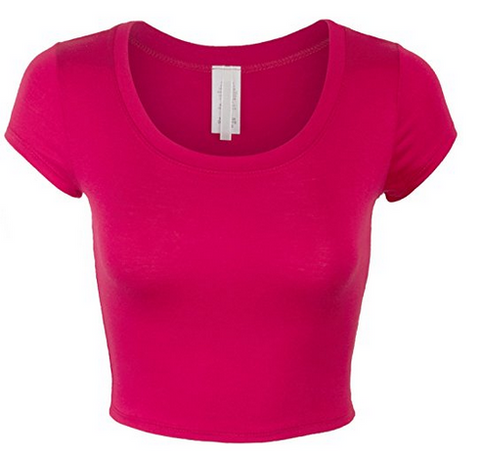 S/S Solid Crop Top