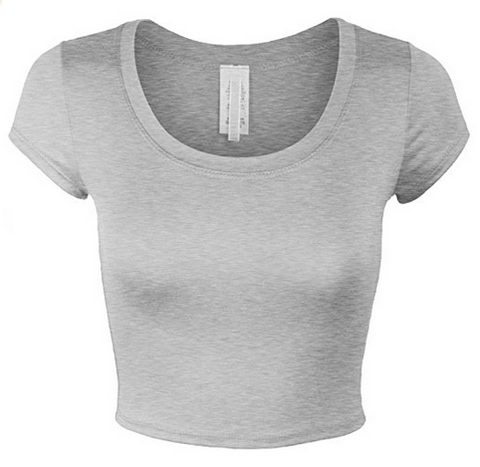 S/S Solid Crop Top