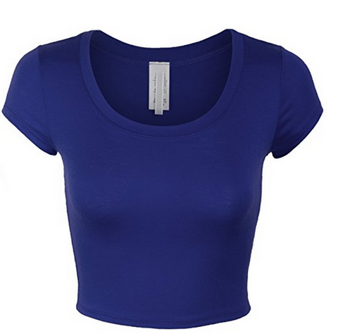 S/S Solid Crop Top