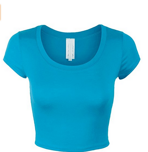 S/S Solid Crop Top