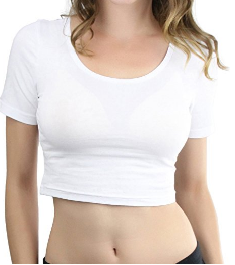 S/S Solid Crop Top