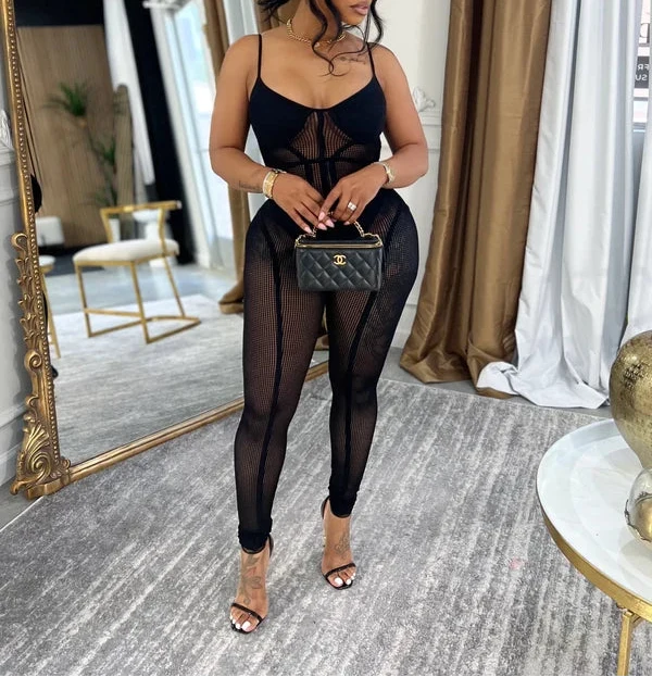 Popcorn Mesh Bodysuit & Leggings Set
