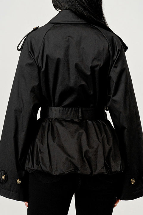 Bell Sleeve Trench Coat Jacket