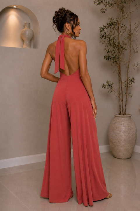 Halter Tie Jumpsuit