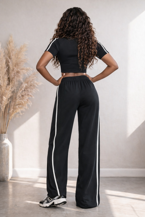 Half Zip SS Top & Pants Set