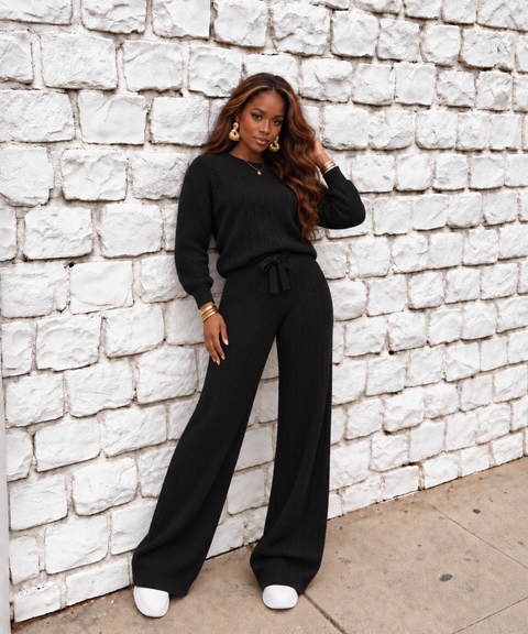 Sweater Top & Long Pants Set