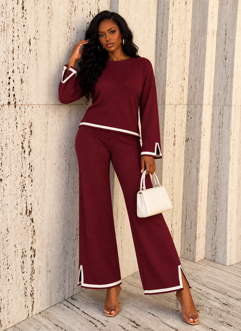 Knit Top & Pants Set